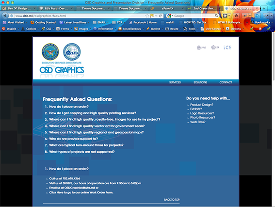 OSD Graphics Website