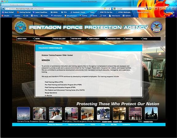 Pentagon Force Protection Agency Website