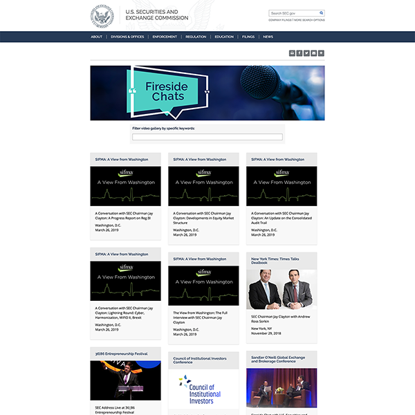 SEC.gov Fireside Chats Video Gallery